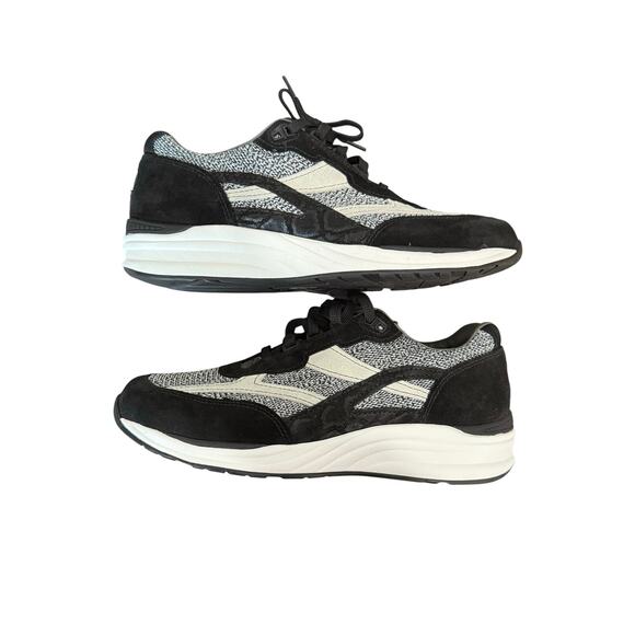 SAS Journey Mesh Sneakers Men 10 Black Suede Lace Up Athletic Comfort Shoes - Picture 7 of 12